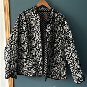 Brand New Black and White Patterned Reversible Jacket